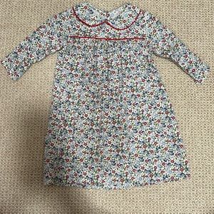 Little English Floral Dress - Red, Blue, Yellow